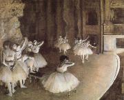 Edgar Degas Rehearal of a Baller on Stage oil painting on canvas